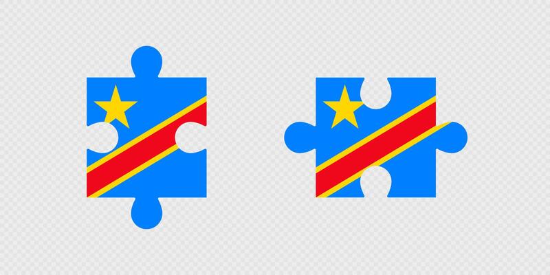 Puzzle Pieces with Democratic Republic of the Congo Flag.