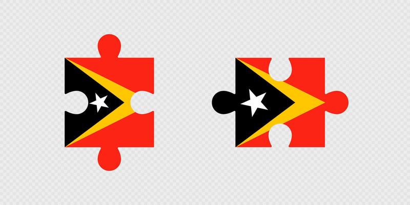 Puzzle Pieces with East Timor Flag.