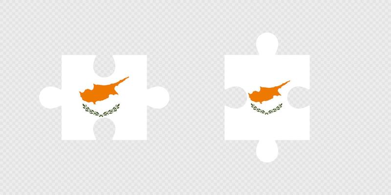 Puzzle Pieces with Cyprus Flag.