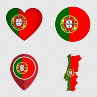 Portugal Flag Icons Pack vector