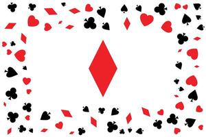Poker concept frame with ace of diamond in the center vector