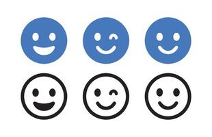 Emoticon and Reaction Button Collection for Social Networks vector