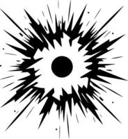Premium Black and White Explosion Icon Art - Perfect for T-Shirts, Mugs and More - High-Quality Design vector