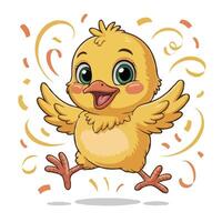 chicks illustration character design happy posing vector