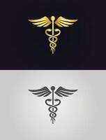 Caduceus symbol logo design template. vector