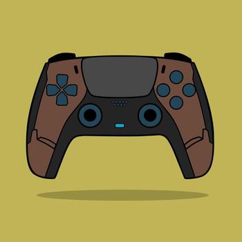 Stylish Game Controller Illustration on Solid Background vector