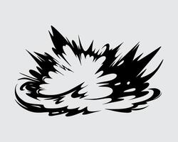 bomb smoke fire dust explossion illustration cartoon element, silhouette, clip art, splash editable vector