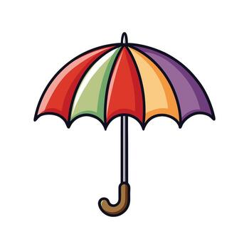 mínimo paraguas diseño en limpiar formato vector