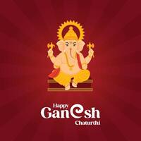 Ganesh Chaturthi celebration illustration vector