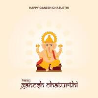 Ganesh idol for Chaturthi celebration vector