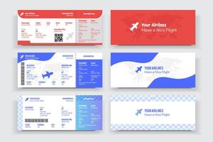 A Set Of Airways tickets and boarding passes Bundle. vector
