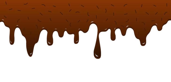 chocolate llovizna ilustración con coberturas para postre diseño elemento vector
