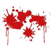 Bloody Splatter Design with Drips on Clean White Background vector
