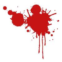 Isolated Blood Stain with Splatter and Drip Effects vector