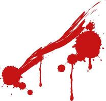 Dripping Red Blood Splatter on White Background vector