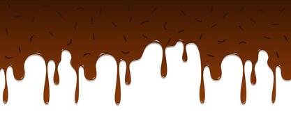 Sweet Brown Chocolate Splash with Sprinkles on Clean White Background vector