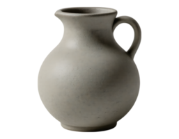 Grey Ceramic Pitcher with Handle png