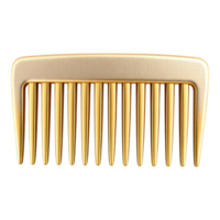 Gold comb isolated on transparent background png