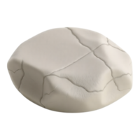Cracked Stone 3D Rendered Pebble with Surface Fractures png