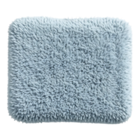Fluffy Shaggy Throw Pillow with Soft Textured Surface, Isolated on Transparent png
