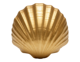 Golden Seashell 3D Rendered Object png