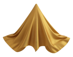 Gold Fabric Draped Over a Cone png