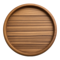 Wooden Round Tray with Raised Edge png