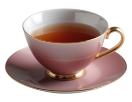 Elegant Tea Cup with Saucer png