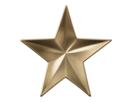 Golden Star with Shimmering Surface png