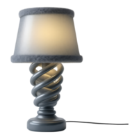 Elegant Swirled Table Lamp with Frosted Shade png