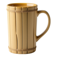 Wooden Mug with Rope Detailing and Coffee png