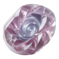 Abstract swirling iridescent orb with a spiral center png