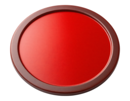 Red button with a brown frame png