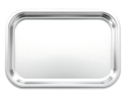 Shiny Metallic Tray with Rounded Corners png