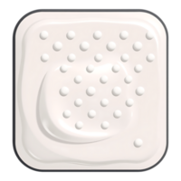 Square Creamy Delight with Circular Embellishments png