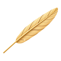 Golden Feather Elegant Symbol of Lightness and Grace png