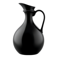Elegant Black Pitcher with Handle png