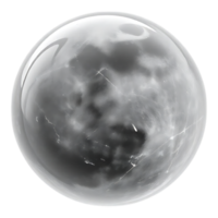 Spherical Glass Orb with Cloud Reflection png