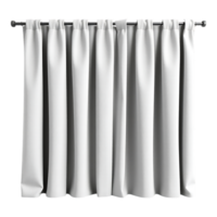 White Curtains Hanging on a Dark Rod, Transparent Background png