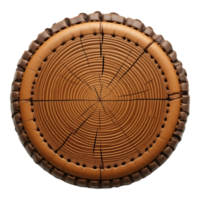 Chocolate Log Slice with Decorative Border png