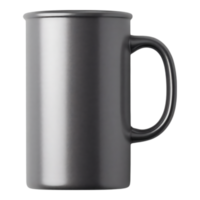 Glossy Black Mug on Transparent Background png
