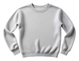 White Crewneck Sweatshirt Isolated on Transparent Background png