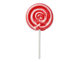 Red Swirl Lollipop on White Stick png