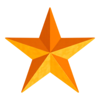 Golden Five-Pointed Star with Gradient Effects png