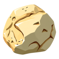 Cartoonish Stone with Textured Surface png