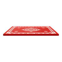 Red Oriental Rug on Transparent Background png