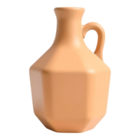 Terracotta Jug with Handle - 3D Render png