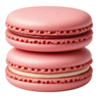Pink Macarons Stacked on Transparent Background png