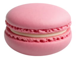 Pink Macaron Cookie with Cream Filling on Transparent Background png