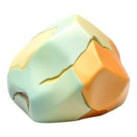 Abstract 3D Cartoon Rock Formation with Cracks png